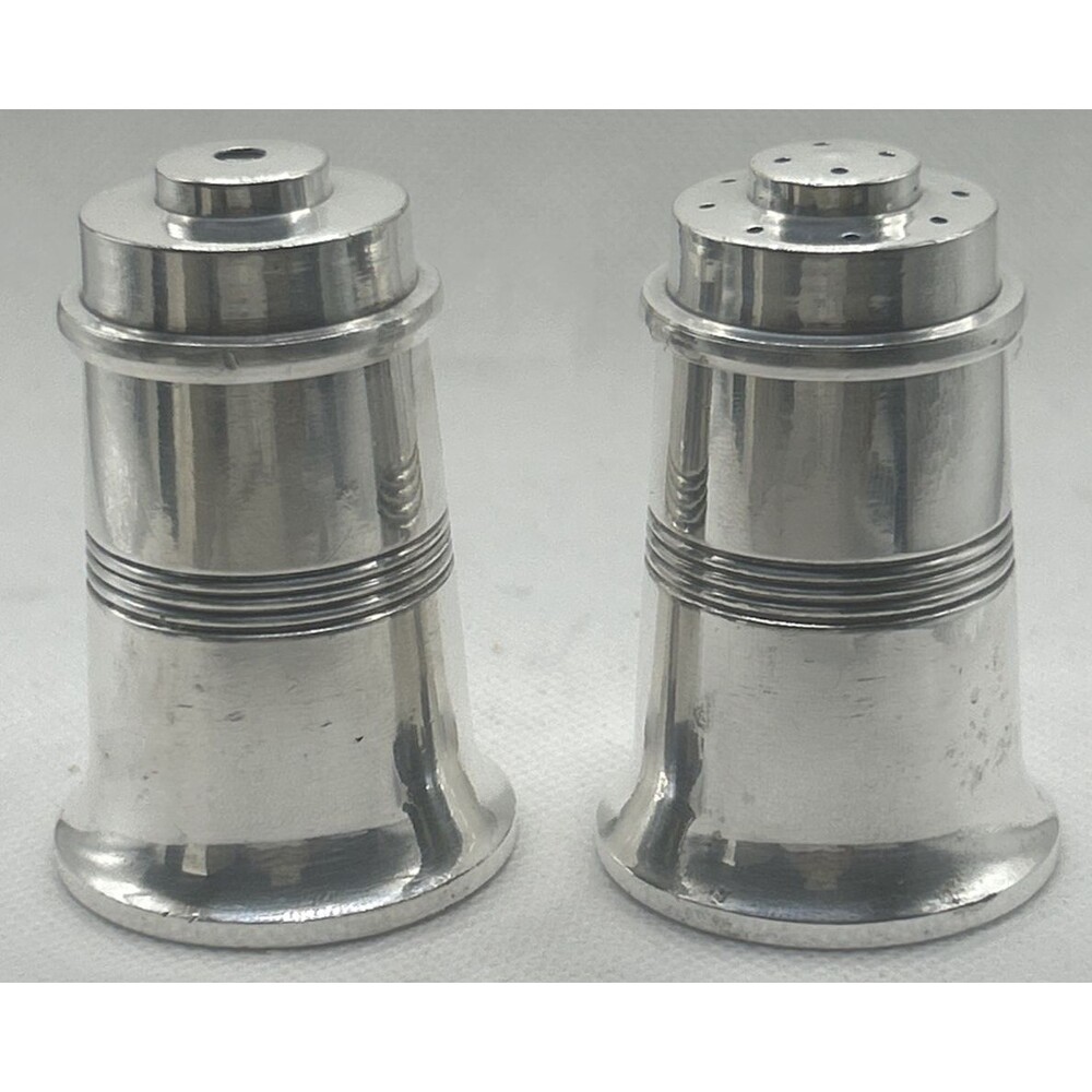 Vintage W&H 1914 Silver Plate Salt & Pepper Cruet Set Luxury Catering England
